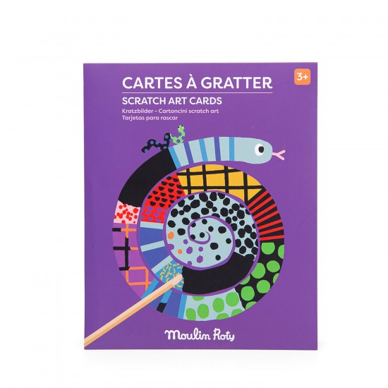 Moulin Roty Scratch Art Cards - Les Toupitis 4+