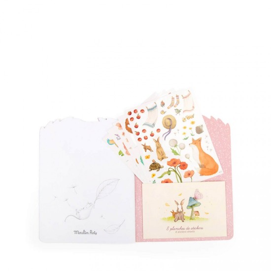 Moulin Roty Kid's Coloring Book 20 pages with 230 stickers 3+