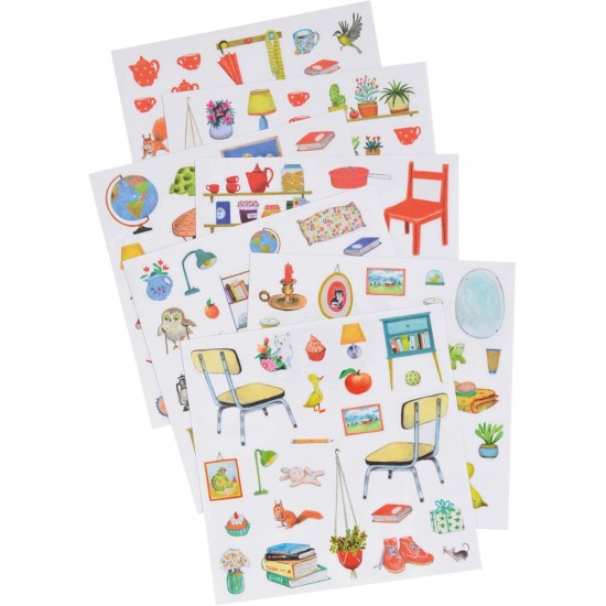 Moulin Roty  La Grande Famille Sticker Book 3+