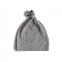 Mushie Ribbed Baby Beanie Gray melange Mushie Ribbed Baby Beanie Gray melange