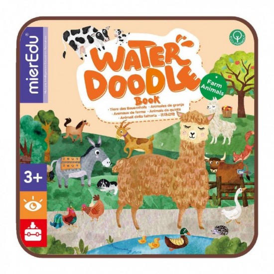 MierEdu Water Doodle Notebook Farm Animals