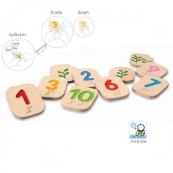 PlanToys Braille Numbers 1 - 10 PlanToys Braille Numbers 1 - 10