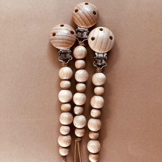 Pacifier Clip | Bubbles Natural Pacifier Clip | Bubbles Natural