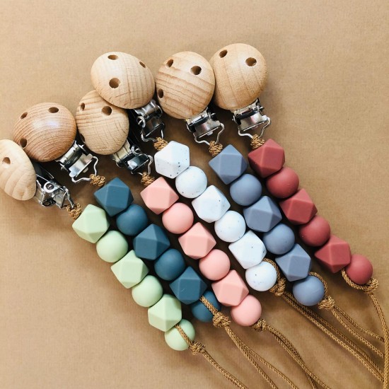 Mini Pacifier Clip | Blocks Mini Pacifier Clip | Blocks