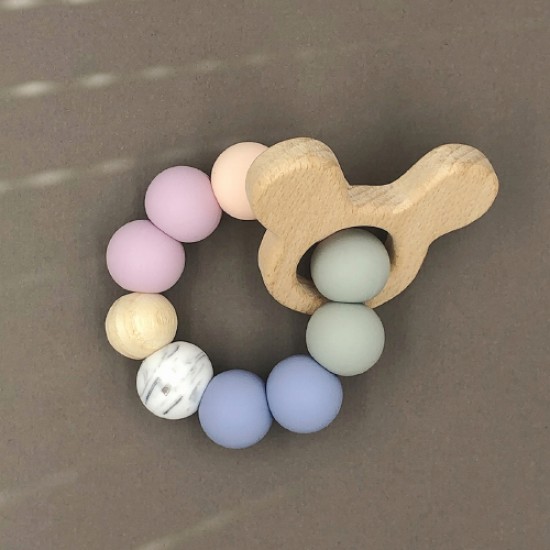 Teether | Love Lilac with wood