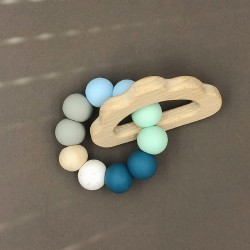 Teether | Love Mint with wood Teether | Love Mint with wood