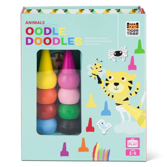 Tiger Tribe Set Wax Crayons and Activity Book Oodle Doodles Animals 12m+ Tiger Tribe Set Wax Crayons and Activity Book Oodle Doodles Animals 12m+